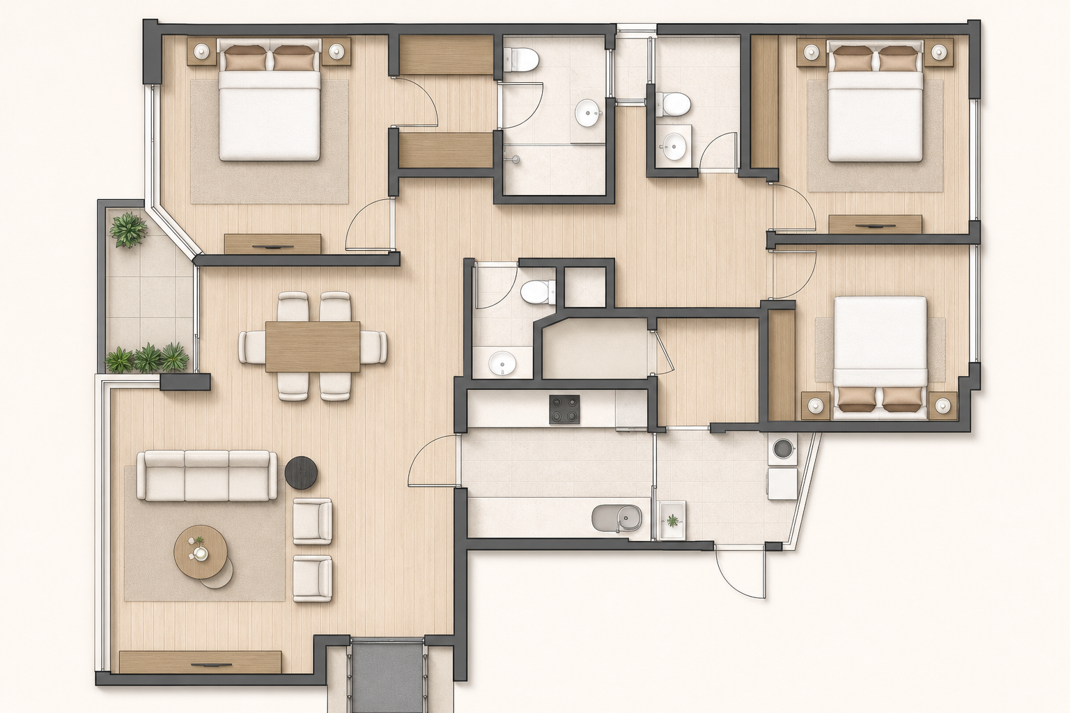 Illustrative floor plan of Kotosh Residence